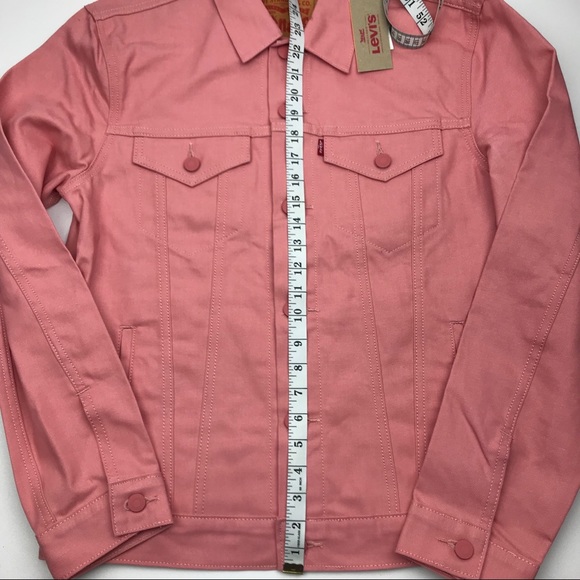 [Sold] Levi's Men's Trucker Jean Jacket Pink Denim - Picture 3 of 6